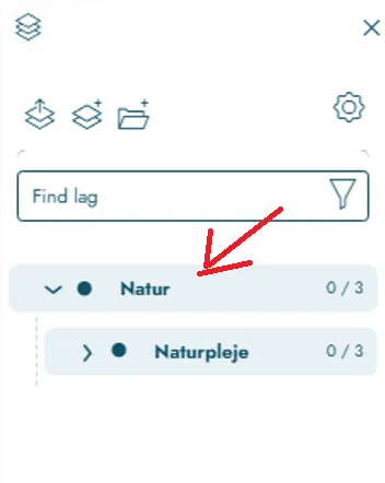 Fagkortet Natur med én overgruppe i laglisten